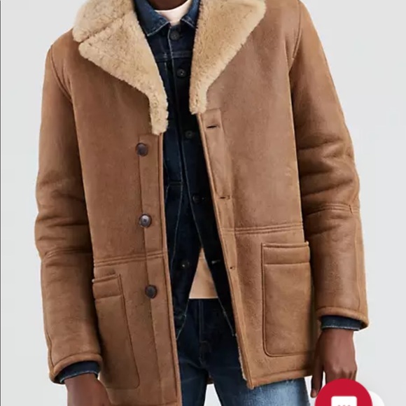 Levi's Jackets & Coats Levis Leather Shearling Ranch Coat Poshmark